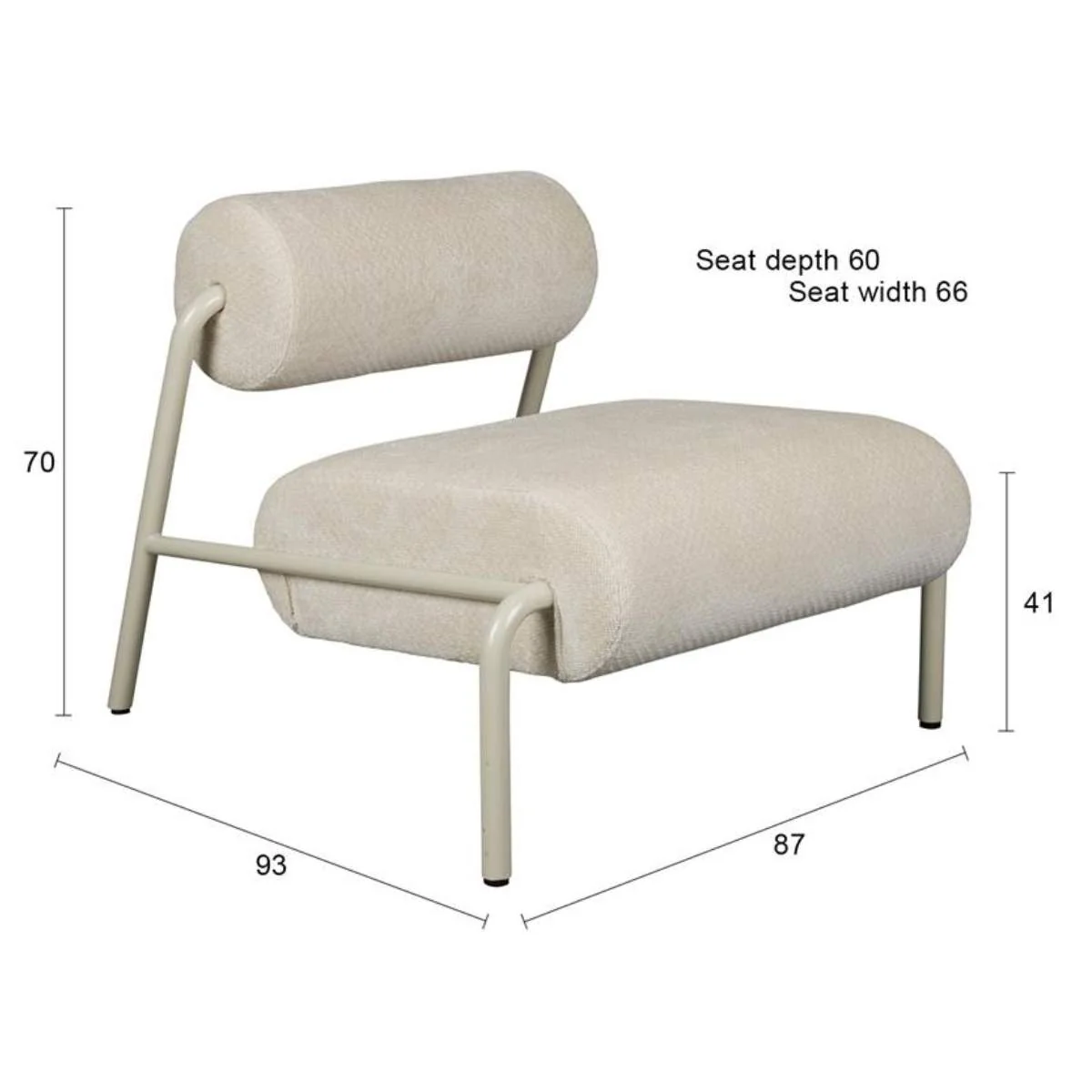 Zuiver Lounge Chair Lekima Off-White - Image 13