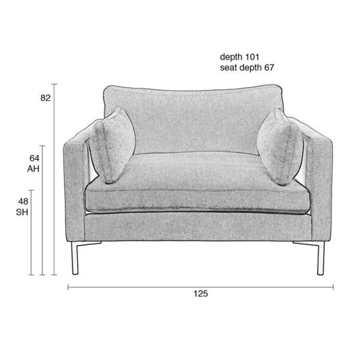 Zuiver Love Seat Summer Coffee - Image 8