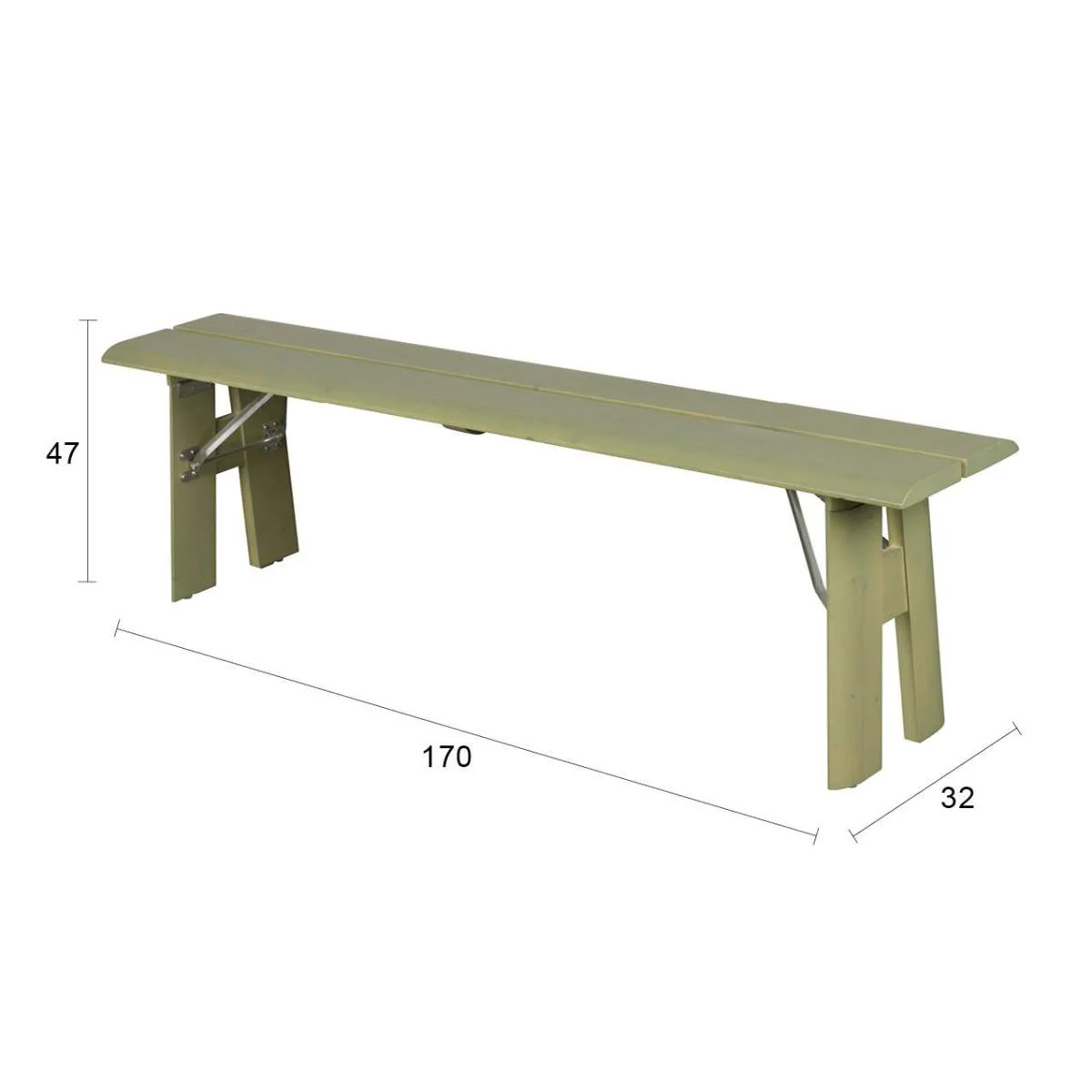 Zuiver Outdoor Bench Avenue Desert Sage - Image 9