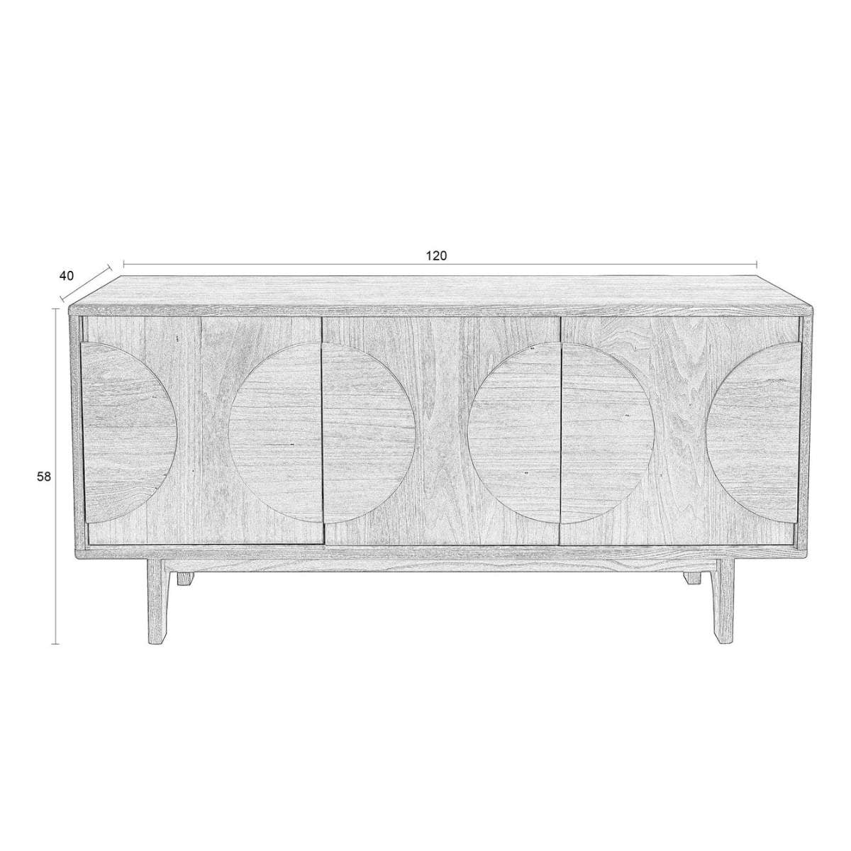 Zuiver Sideboard Groove 3 Doors - Image 17
