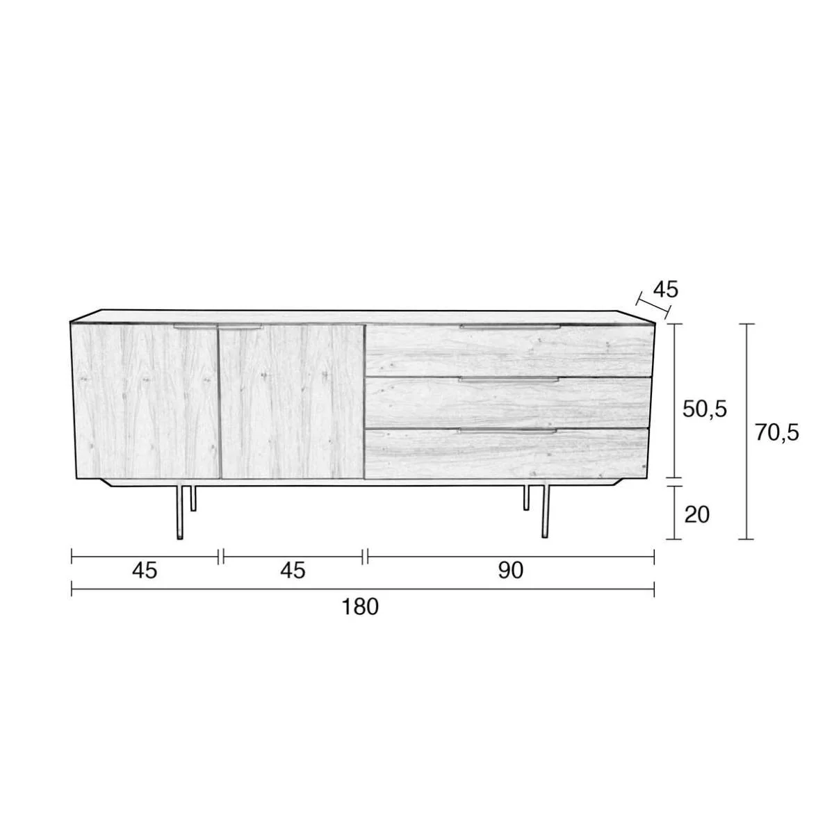 Zuiver Sideboard Travis - Image 13