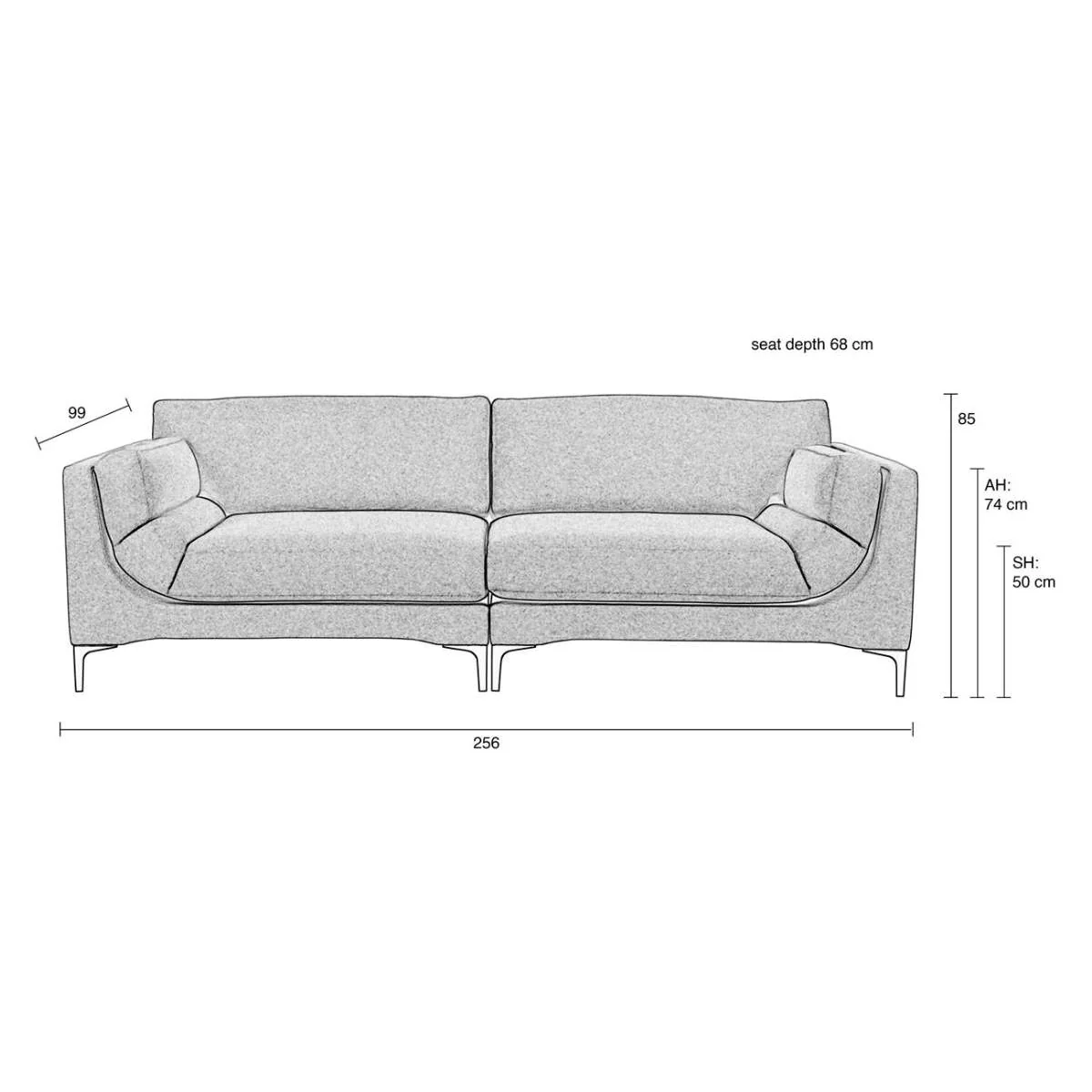 Zuiver Sofa Balcony 3-Seater - Image 17